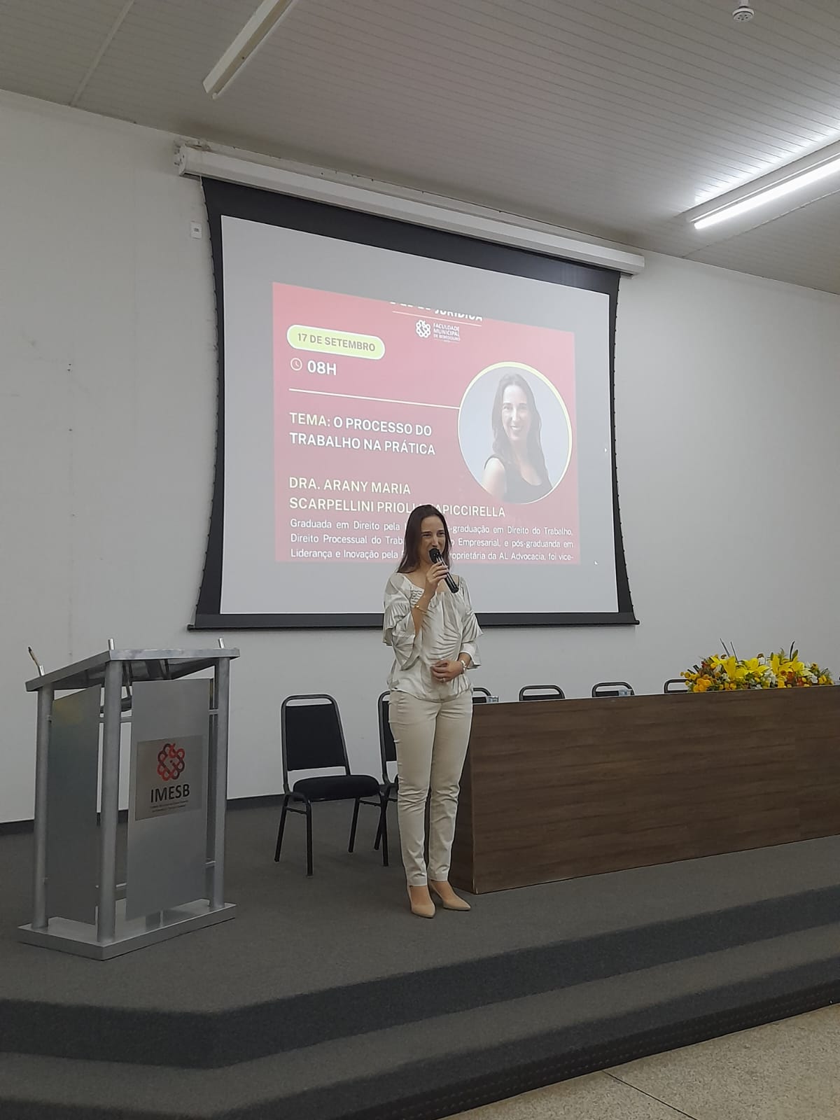 XXI Semana Jurídica | Dra. Arany Maria Scarpellini Priolli L'apiccirella - diurno