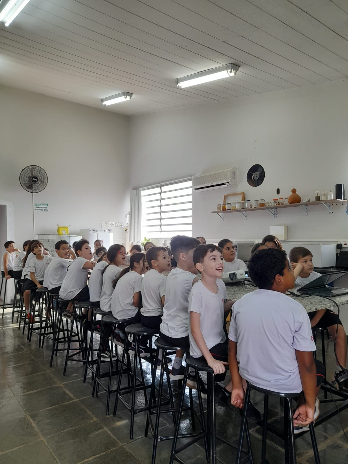 Estudantes do SESI visitam projeto sobre formigas cortadeiras na Faculdade Municipal de Bebedouro