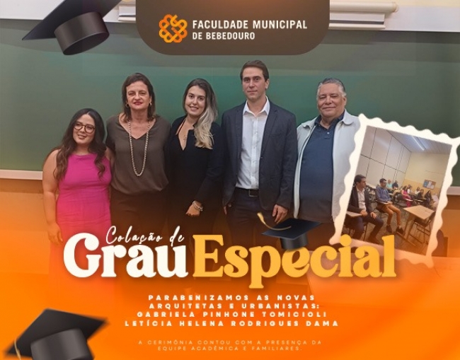 Faculdade Municipal de Bebedouro realiza Colação de Grau Especial