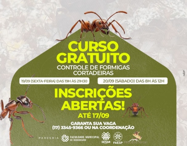 Curso Técnico em parceria com o SENAR: Novos horários e inscrições prorrogadas