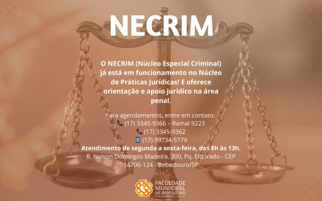 Faculdade Municipal de Bebedouro e Polícia Civil firmam parceria para audiências de conciliação do NECRIM